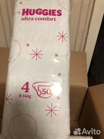 Huggies ultra comfort 4 подгузники девочкам 50 шт