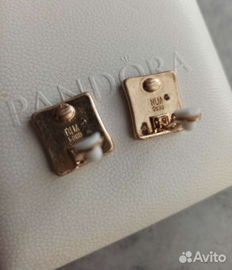 Серьги клипсы квадраты Robert Lee Morris, оригинал