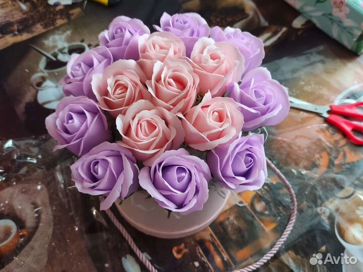 Корзина мыльных цветов