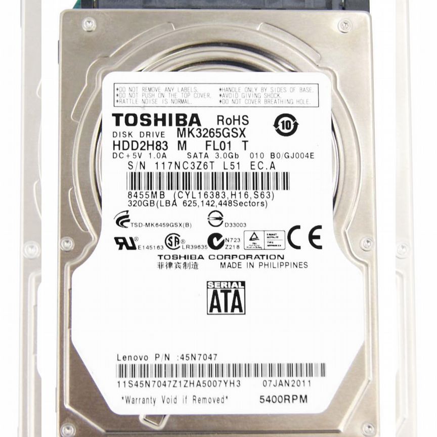 [HDD2H83] Жесткий Диск Toshiba 320gb Sata2 2,5" Hdd Hdd2h83