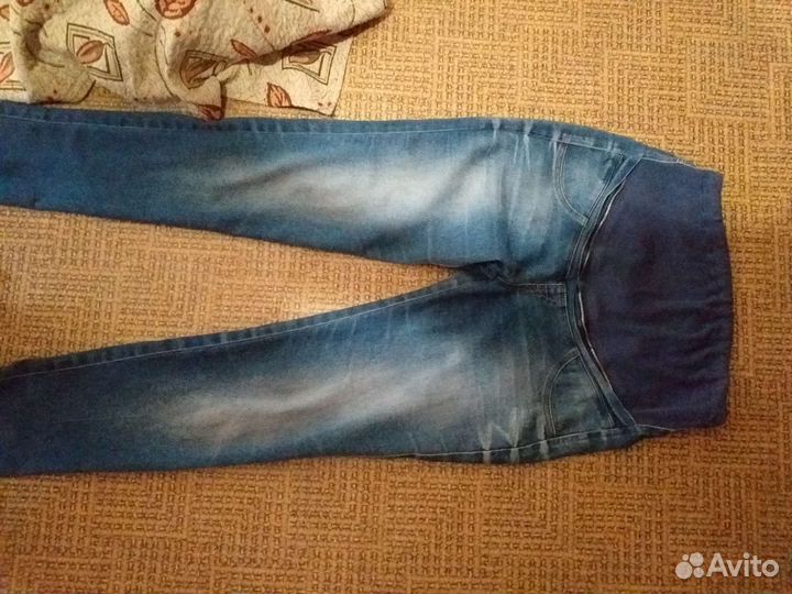 Джинсовые брюки для беременных 44-46