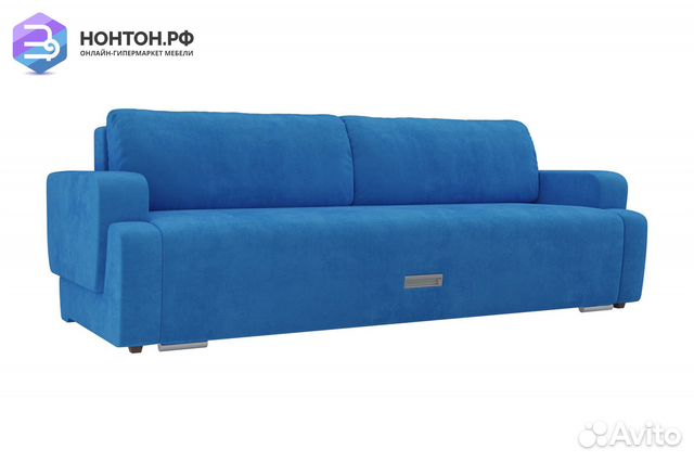 Диван еврокнижка Ника велюр голубой