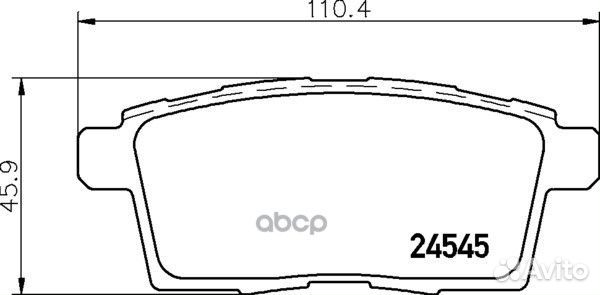 Колодки тормозные дисковые зад NP5024 nissh