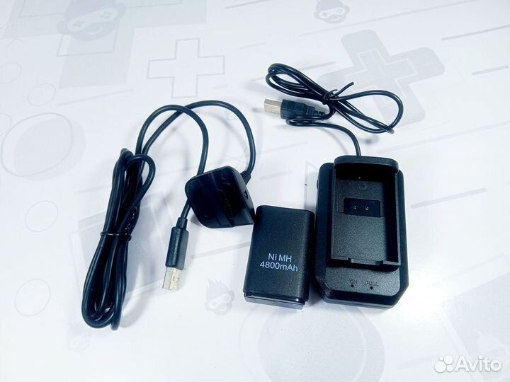 Зарядн. устройство для геймпада Хbox 360 +Акб+Шнур