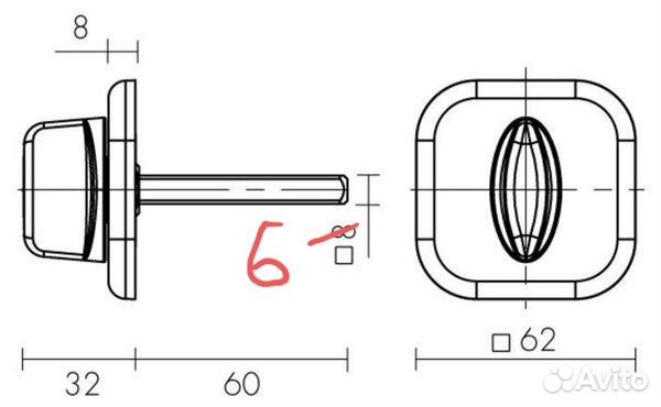 Ручка поворотная (вертушок) Fuaro