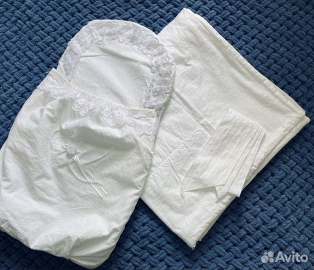 Конверт с одеялом на выписку новорожденного весна