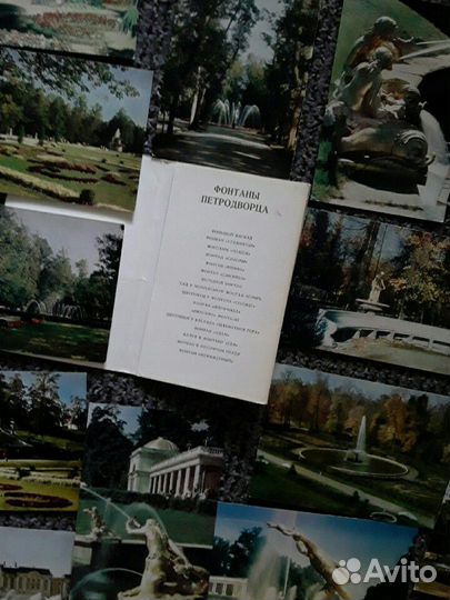 Фонтаны Петродворца набор открыток СССР