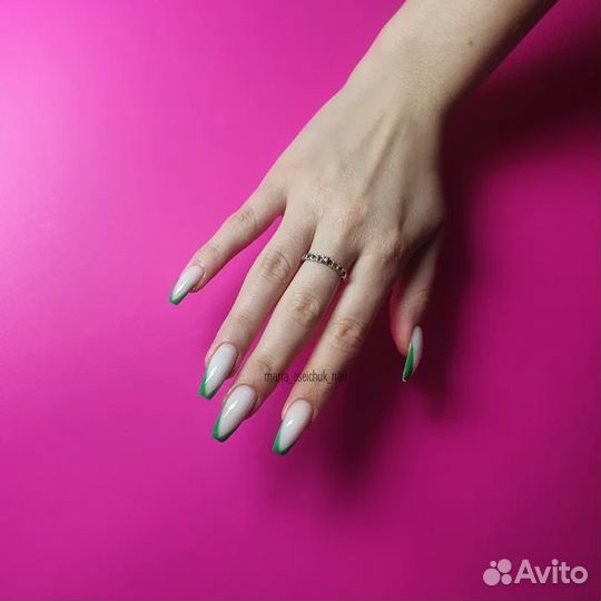 Маникюр гель лак наращивание