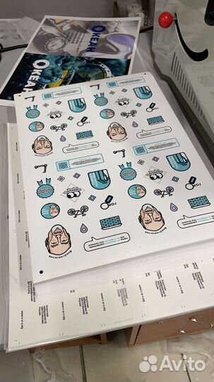 Печать наклеек, этикеток, стикеров, стикерпаков