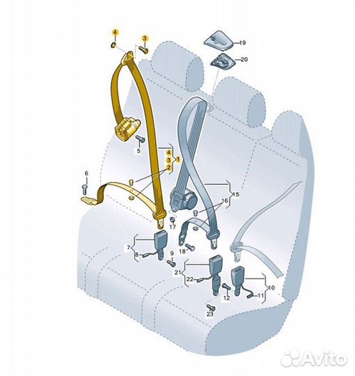 Б/У ремень безопасности На запчастиnnУ нас есть