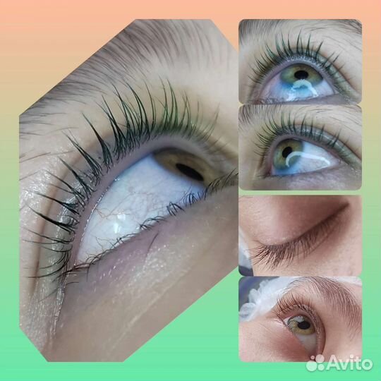 Черное и Цветное ламинирование ресниц