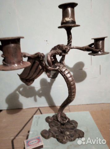 Подсвечник сталь, ручная работа