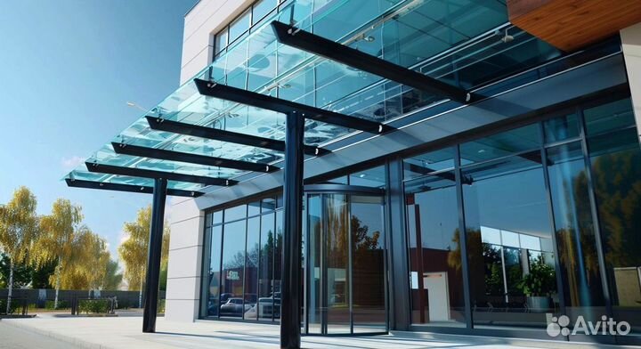 Стеклянный козырек