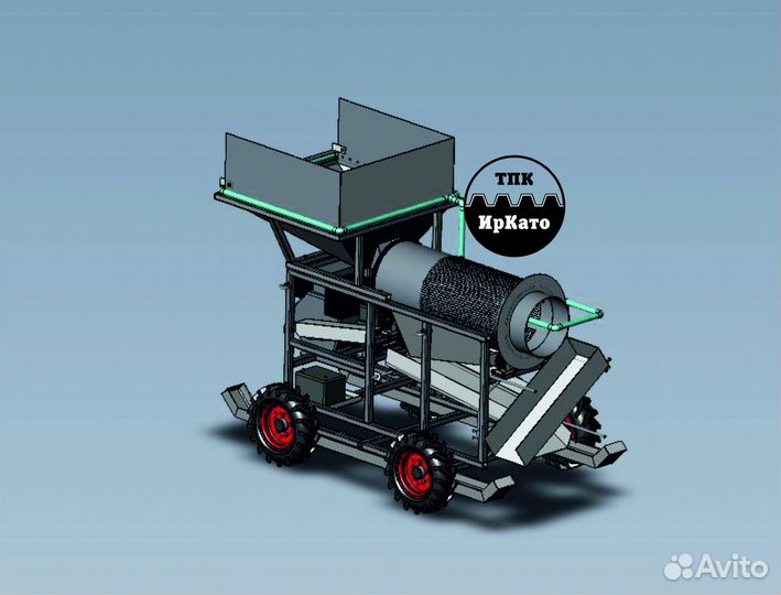 Скруббер бутара, для добычи золота, для разведки