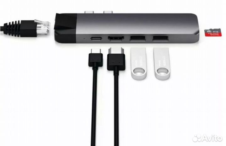 Usb-хаб, Satechi Pro Hub with Ethernet, Space Gray