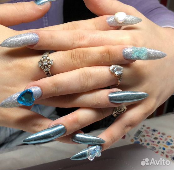 Модель на наращивание, маникюр