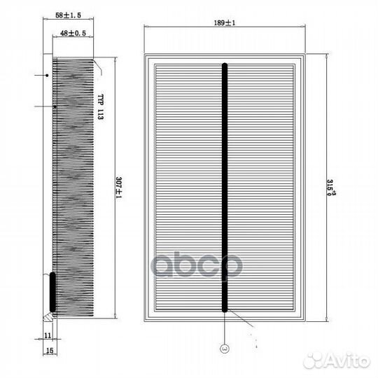 Фильтр воздушный doubleforce DFA1130 double force