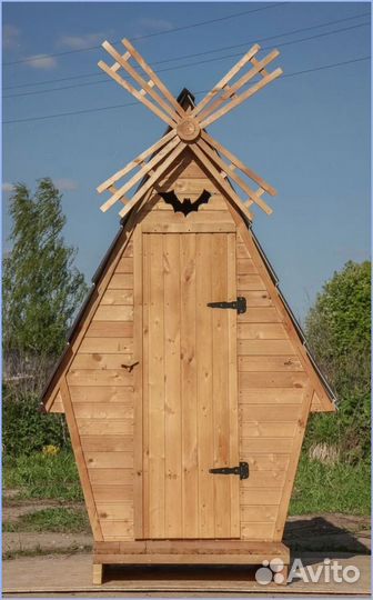Дачный туалет деревянный с установкой CXJ