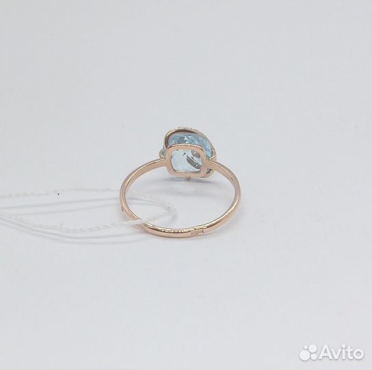 Золотое кольцо с фианитом 17,5р