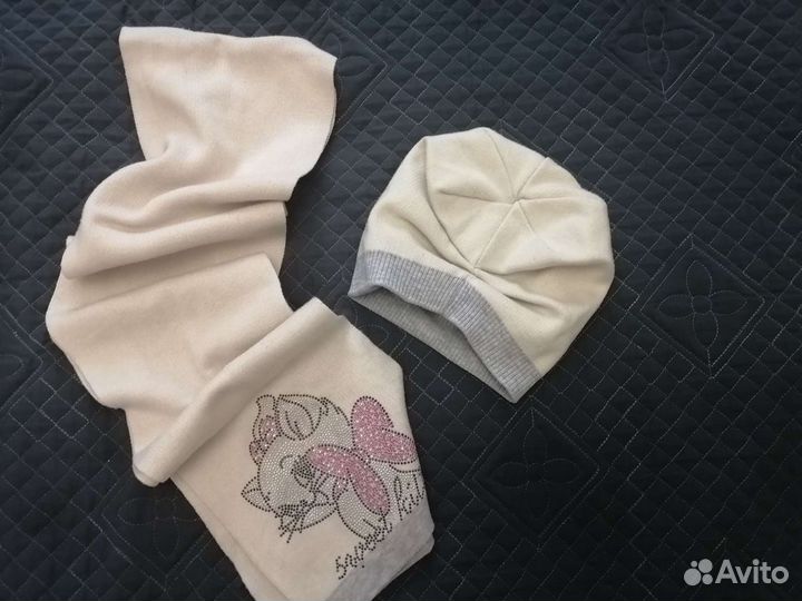 Комплект шапка и шарф, осень