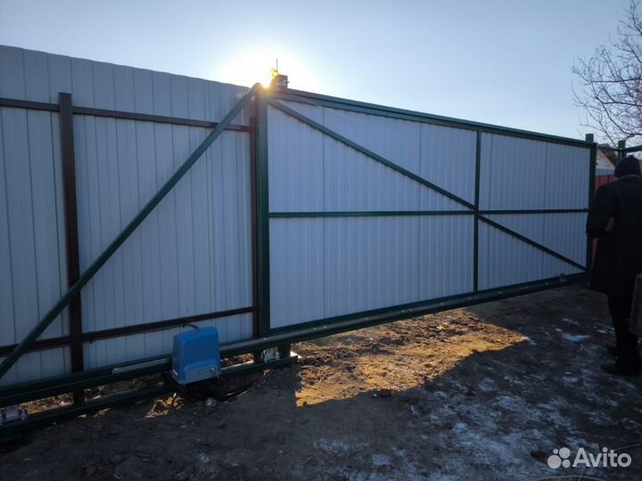 Ворота откатные в наличии на разные проемы