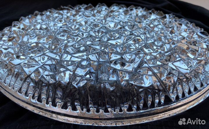 Блюдо плоское (хрусталь)