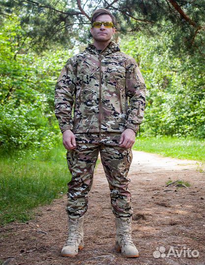 Тактический костюм softshell мох, олива, мультикам