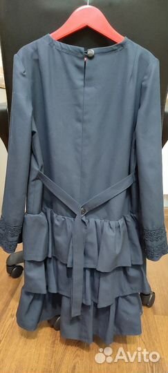 Платье синее школьное р. 140-146