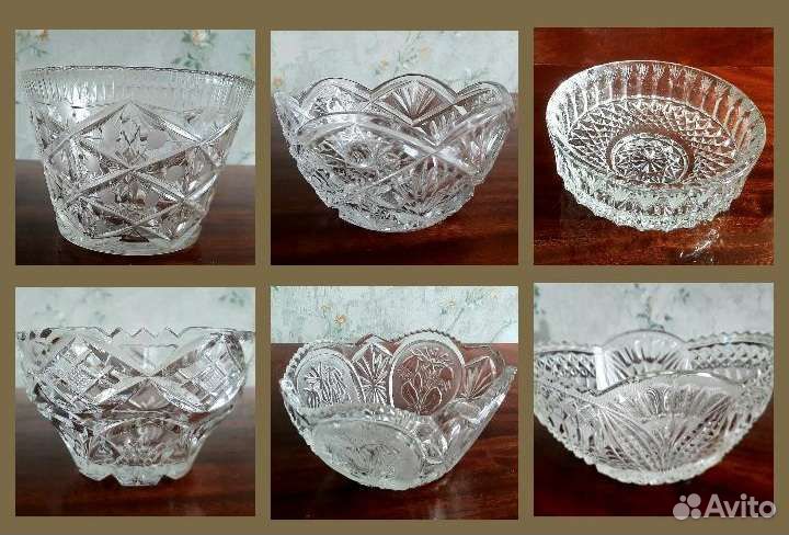 Вазы для фруктов, салатницы, конфетницы, хрусталь