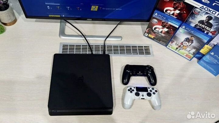 Playstation 4 Slim + 100 игр