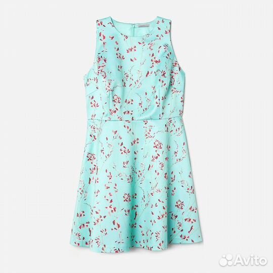 Платье цветы шёлк 54