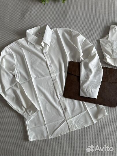 Рубашка белая унисекс мужская женская