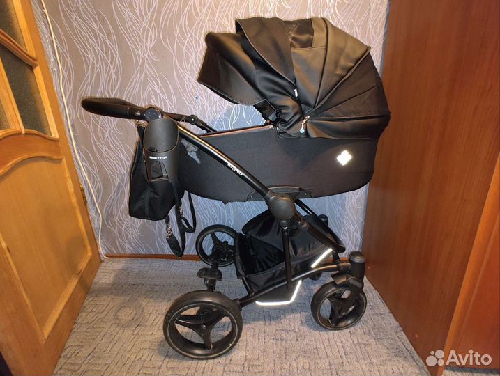 Коляска 2 в 1 bebetto torino эко кожа