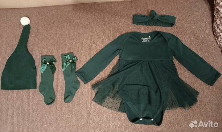 Платье боди для девочки 86+повязка,гольфики