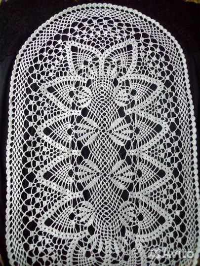 Салфетка овальная крючком
