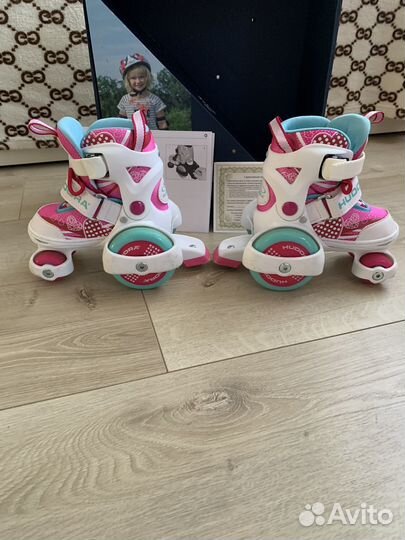 Раздвижные детские 4x колесные ролики hudora