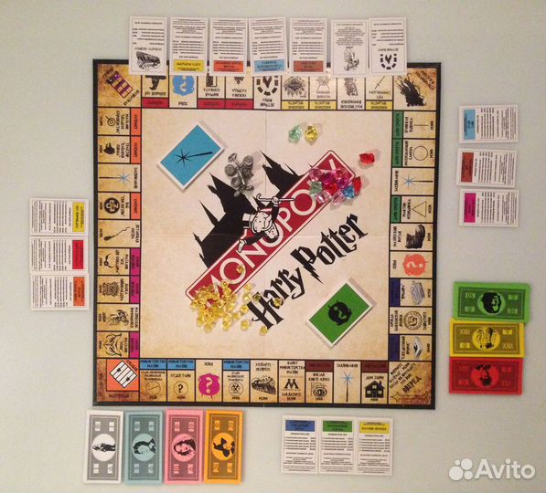 Монополия Гарри Поттер в деревянной шкатулке