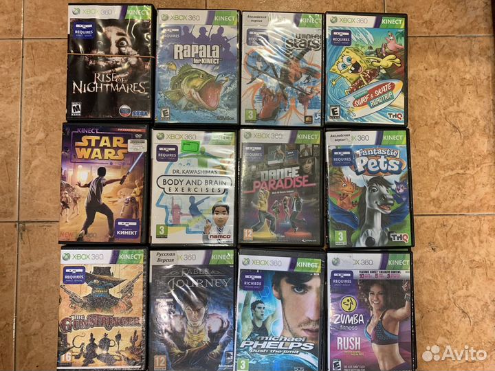 Диски новые X-box 360 Kinect