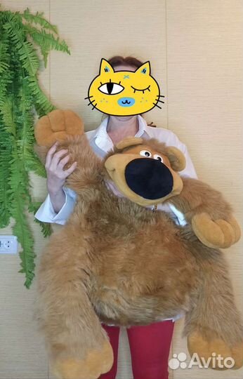 Большой плюшевый медведь Балу очень мягкий