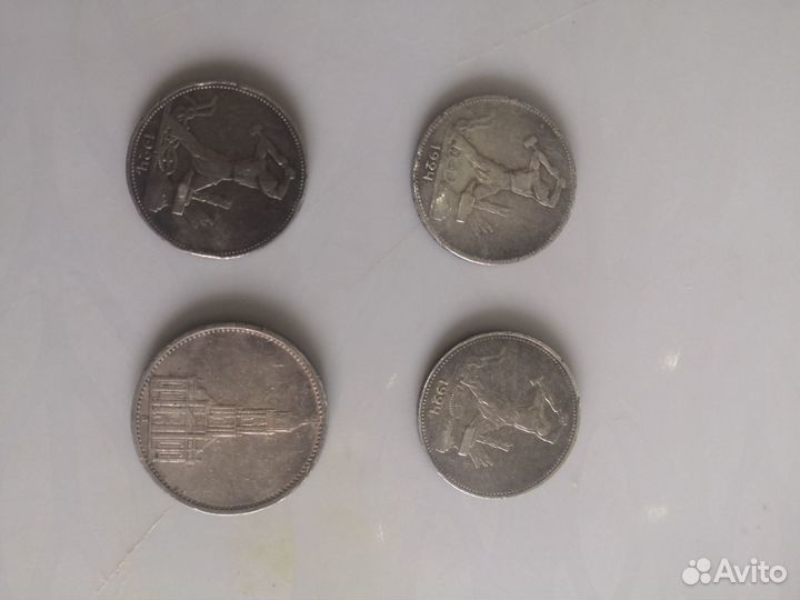 Серебряные монеты СССР и Германии