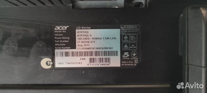 Монитор acer