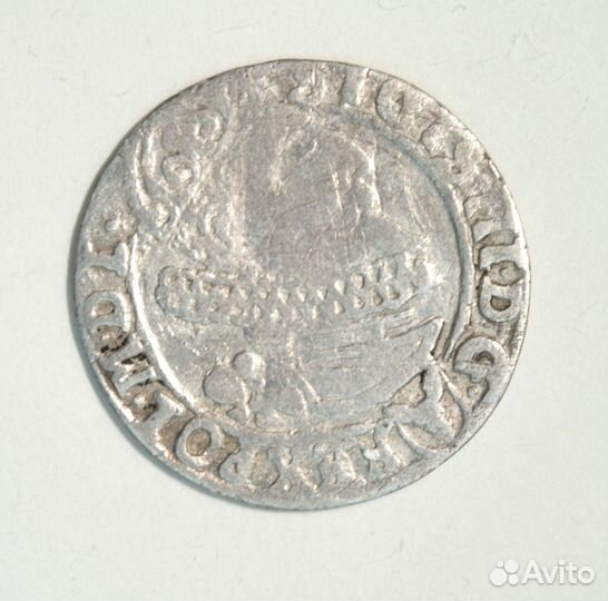 Монета Польша серебро 17 век 6 грошей