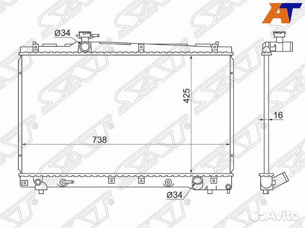 Радиатор toyota avensis verso