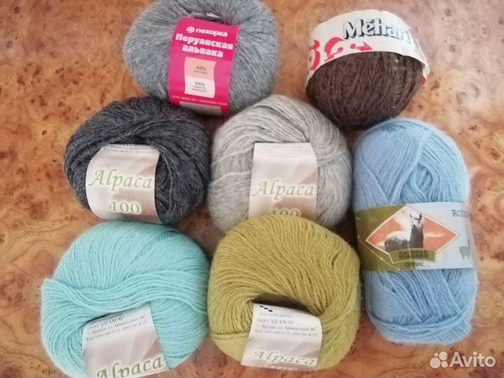 Нитки для вязания пряжа альпака Перу