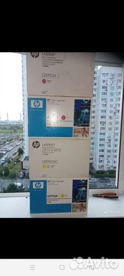 Картридж HP Q5952А, 53 А, красный, желтый