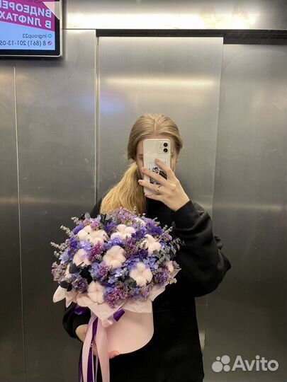 Большой букет из сухоцветов