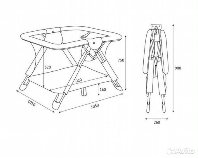 Манеж детский 1м*1м