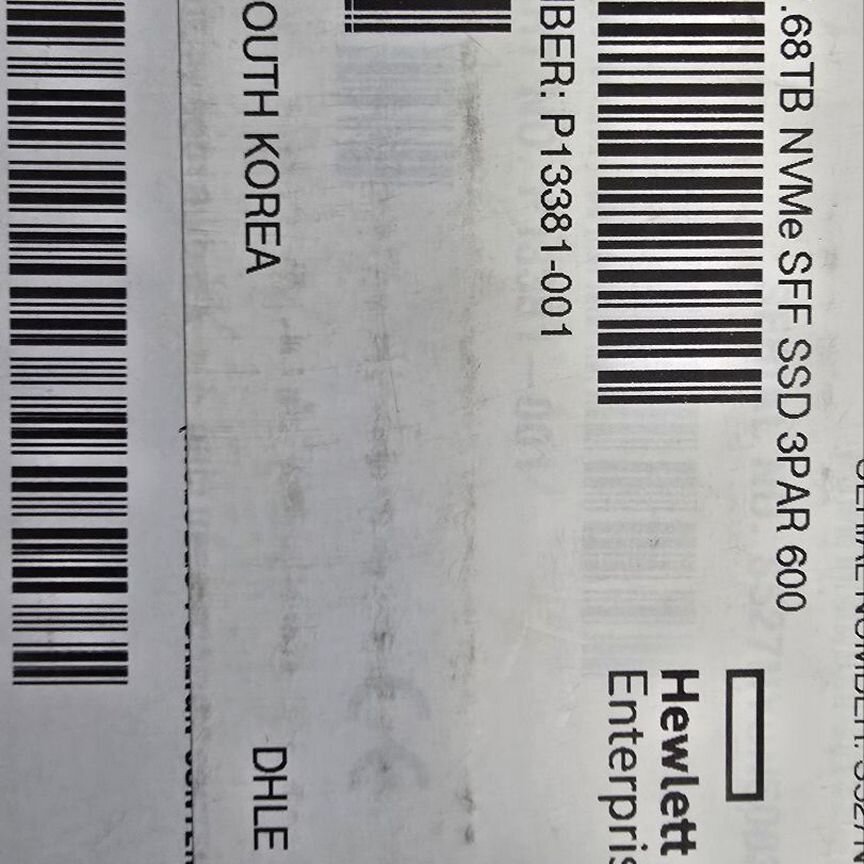 [P13381-001] Ssd 7.68tb Nvme Sff Hpe 3par 600 P13381-001