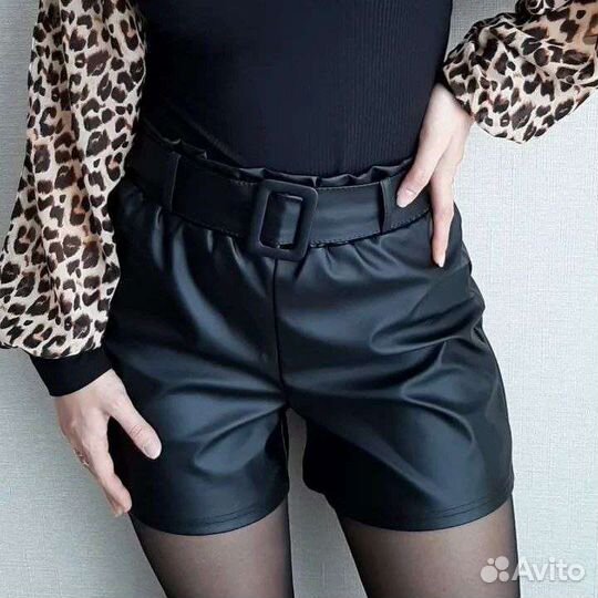 Шорты из эко кожи