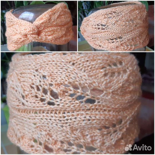 Повязки на голову вязаные женские